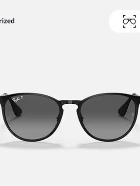 Ray-Ban Women's Black Frame Sunglasses with Gray Gradient Lenses